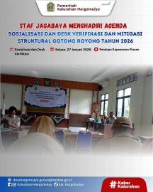 STAF JAGABAYA HADIRI SOSIALISASI DAN DESK VERIFIKASI MITIGASI STRUKTURAL GOTONG ROYONG TAHUN 2026